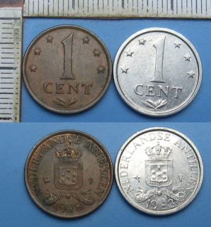 1978, 83 - 2x 1 cent - různý typ, Nizozemské Antily