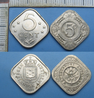 1970, 71 - 2x 5 cent - různý typ, Nizozemské Antily