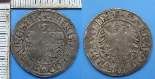 1523 A - batzen, stříbro - Eberhard IV., Augsburg