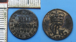 1764 IWS - 4 pfennig, stříbro - Georg III., Brunswick-Luneburg-Calenberg -Hannover