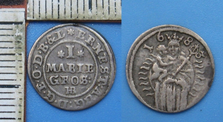 1683 HB - 1 mariengroschen, stříbro - Ernest August, Brunswick-Luneburg-Calenberg