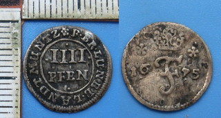 1675 - 4 pfennig, stříbro - Brunswick-Luneburg-Hannover