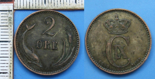 1899 - 2 ore - Dánsko, Christian IX.