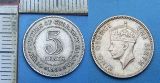 1950 - 5 cents - Jiří VI., Britská Malaisie