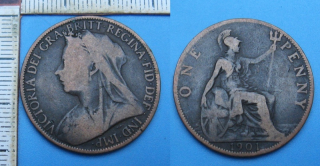 1901 - 1 penny - Velká Británie, Victoria