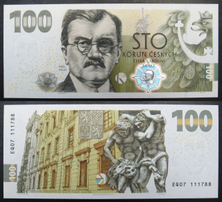2022 - 100 Kč - pamětní bankovka ke 100. výročí budování čs. měny - Karel Engliš, EQ07 111788, včetně pouzdra, letáku - vše 100% stav