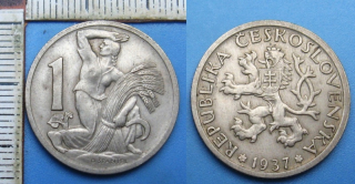 1937 - 1 koruna