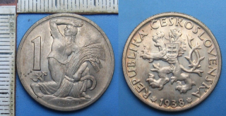 1938 - 1 koruna