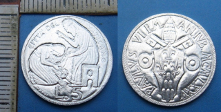 1975 - 5 lir - Vatikán, Pavel VI.