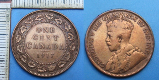 1917 - 1 cent - Kanada, Jiří V.