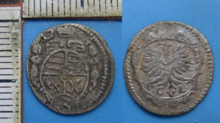 1704 CVL - trojník/grešle, stříbro - Slezsko, Württemberg-Olešnice, Christian Ulrich, Christian von Loh, Kop‑6270