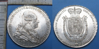 1778 - 20 kreuzer, stříbro - kníže František Josef Liechtenstein, krásný