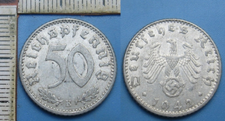 1942 E - 50 reichspfennig - Třetí říše
