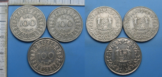 1987,8,9 - 100 cent - 3x Surinam