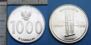 2010 - 1000 rupiah - Indonésie, Angklung