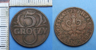 1939 - 5 groszy - Polsko