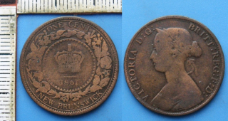 1861 - 1 cent - Victoria, New Brunswick, Kanada