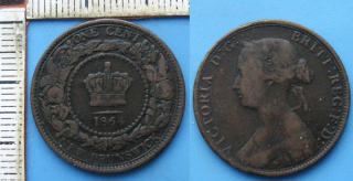 1864 - 1 cent - Victoria, New Brunswick, Kanada