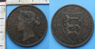 1894 - 1/12 shilling - Jersey, Victoria