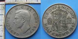 1947 - half crown - Velká Británie, Jiří VI.