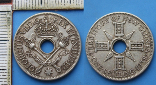 1938 - 1 shilling, stříbro - Britská Nová Guinea