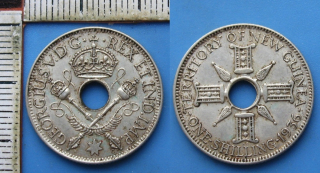 1936 - 1 shilling, stříbro - Britská Nová Guinea