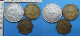 1981-2004 - 3x mince Filipín - různý typ