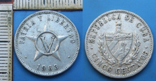 1963 - 5 centavos - Kuba