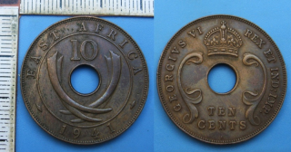 1941 - 10 cents - Britská Východní Afrika, Jiří VI.