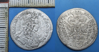 1716 - 3 krejcar, stříbro - Karel VI., Vratislav, Nowak