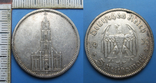 1935 A - 5 reichsmark, stříbro - Třetí říše