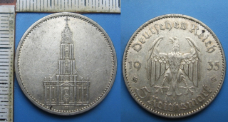 1935 A - 5 reichsmark, stříbro - Třetí říše