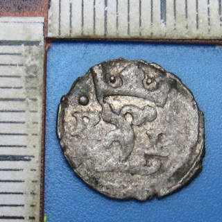 1516-1526 - Malý peníz, stříbro - Ludvík I. Jagellonský, nad písmeny tečky