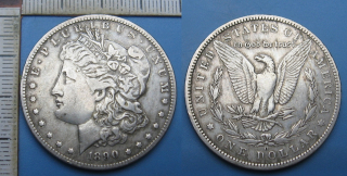 1890 O - 1 dollar, stříbro - USA, Morgan