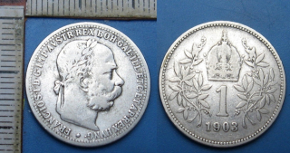 1903 - 1 koruna, stříbro - František Josef I., vzácnější