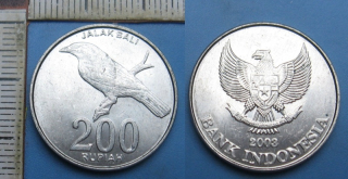 2003 - 200 rupiah - Indonésie, Jalak Bali