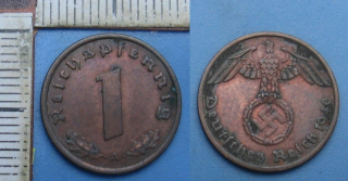 1940 A - 1 reichspfennig - Třetí říše