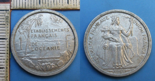 1949 - 1 franc - Francouzská Oceánie