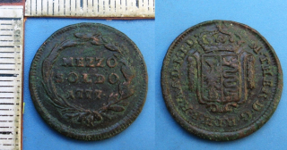 1777 - 1/2 soldo - Marie Terezie, pro Milánsko