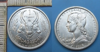 1958 - 1 franc - Francouzský Madagaskar
