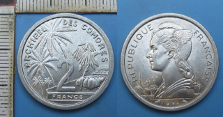 1964 - 2 francs - Francouzské Komory