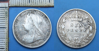 1896 - 6 pence, stříbro - Velká Británie, Victoria