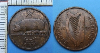 1935 - 1/2 penny - Irsko