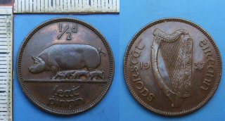 1937 - 1/2 penny - Irsko