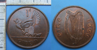 1966 - 1 penny - Irsko