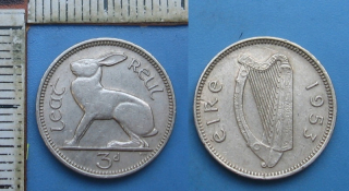 1953 - 3 pence - Irsko