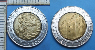 1992 - 500 lir - San Marino