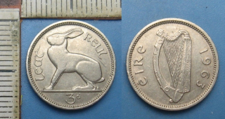 1963 - 3 pence - Irsko