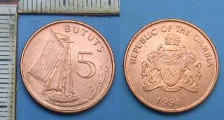 1998 - 5 bututs - Gambie