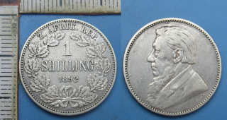 1892 - 1 shilling, stříbro - Zuid Afrika - Jižní Afrika